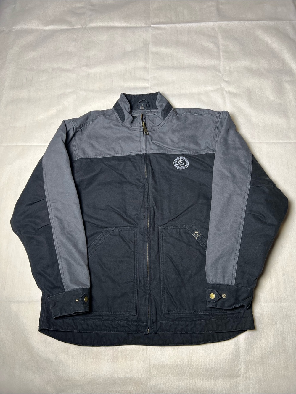 Dri Duck black & gray color-blocked jacket size L